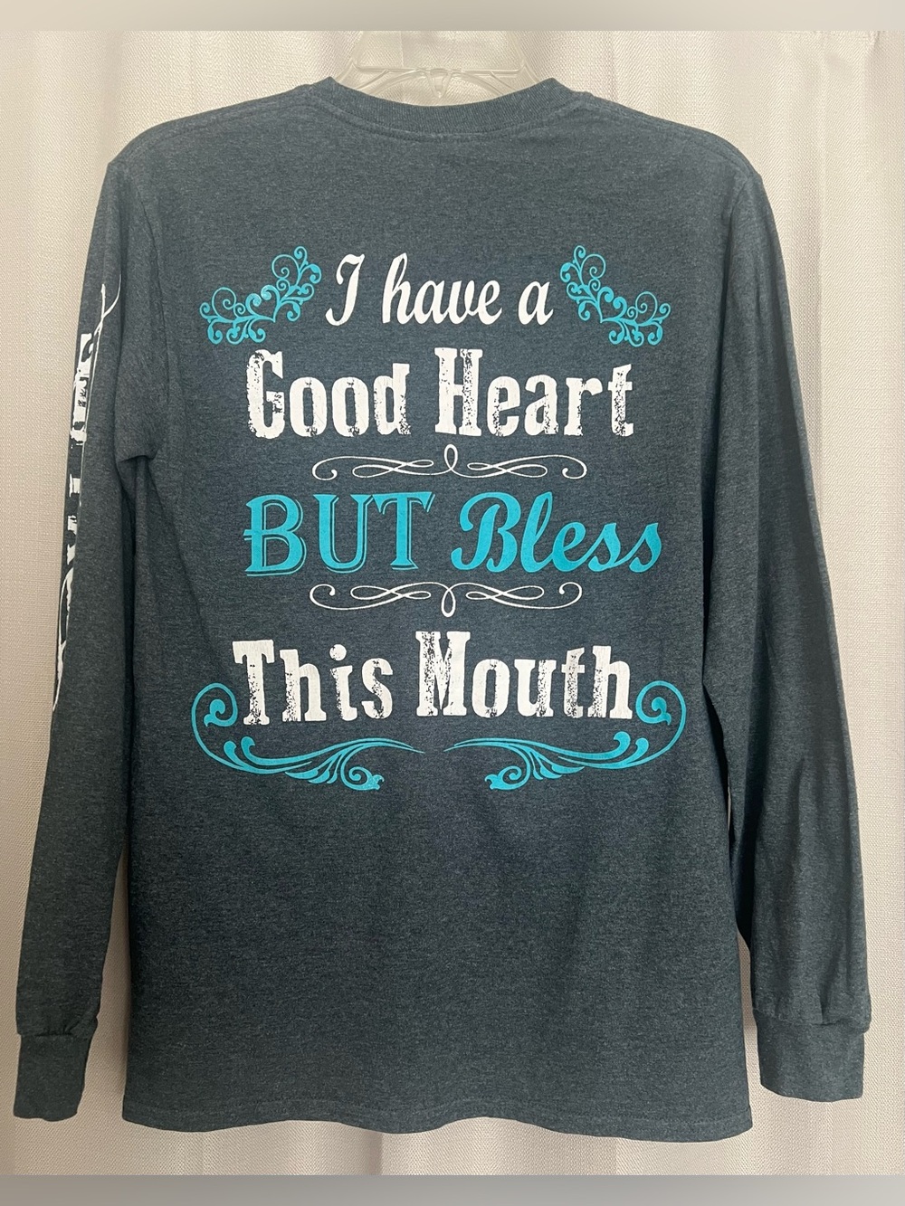 Country Life “Good Heart But Bless This Mouth” Long Sleeve Shirt Small
